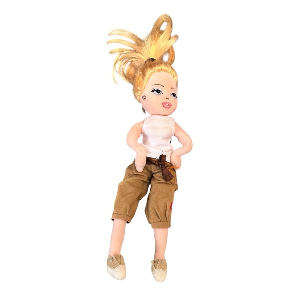 Stylish Blonde Doll with Brown Outfit